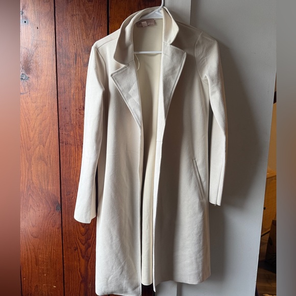 Philosophy Jackets & Blazers - Philosophy Cream Longline Open-Front Trench Coat